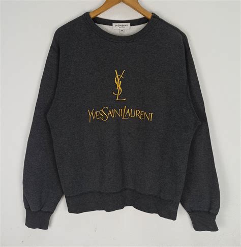 yves saint laurent big box logo crewneck